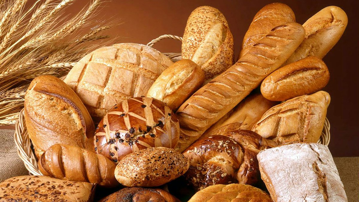 Bread and baked goods in a basket