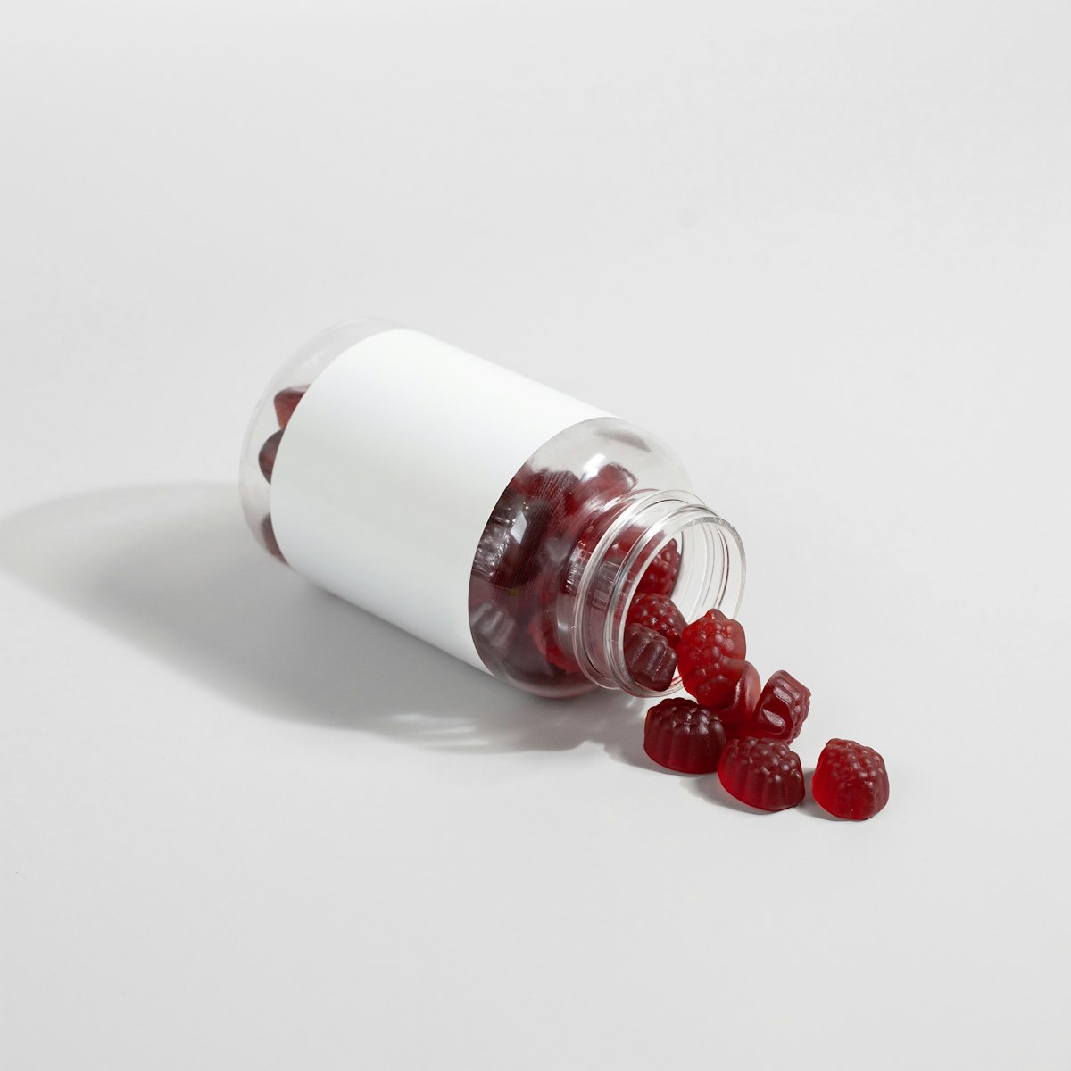 Bottle of capsule supplements